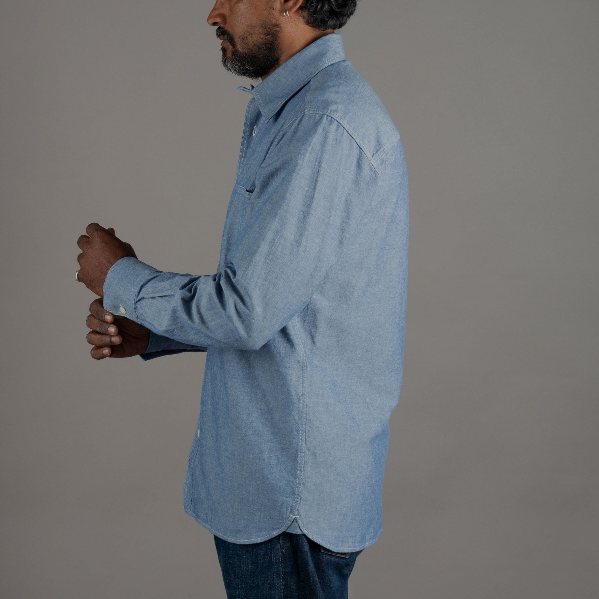 Pike Brothers1937 Roamer Shirt blue chambreyShirtBritish Parts Lucerne