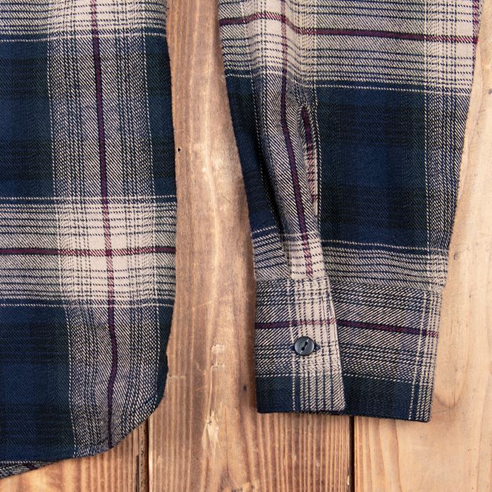 Pike Brothers1937 Roamer Shirt Flannel Blue Beige CheckShirtBritish Parts Lucerne