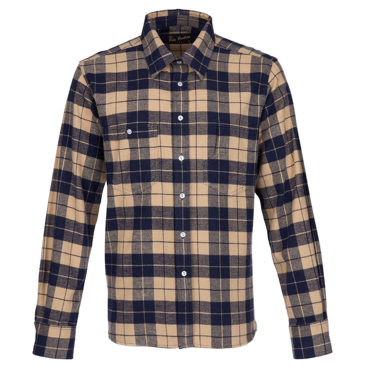 Pike Brothers1937 Roamer Shirt Flannel BlueShirtBritish Parts Lucerne