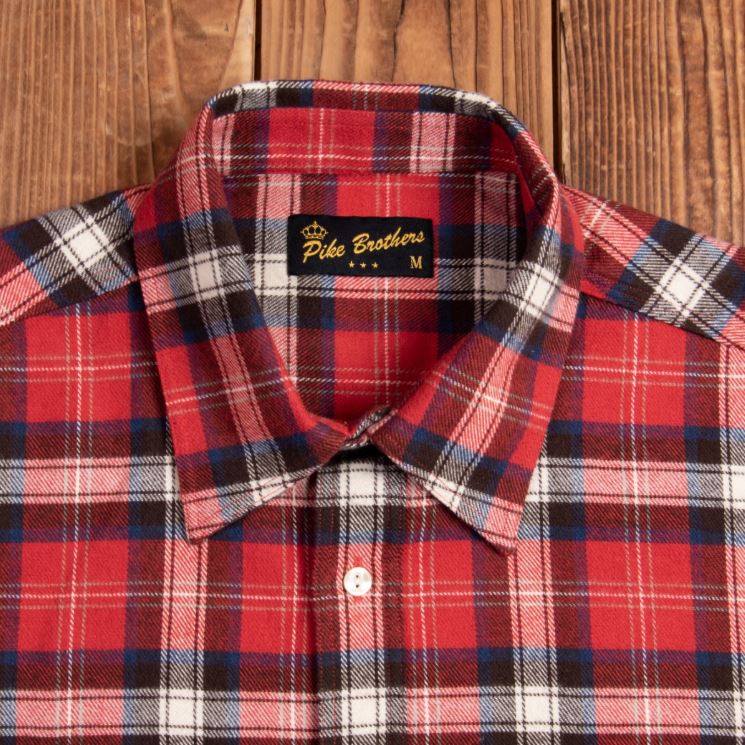 Pike Brothers1937 Roamer Shirt Flannel RedShirtBritish Parts Lucerne