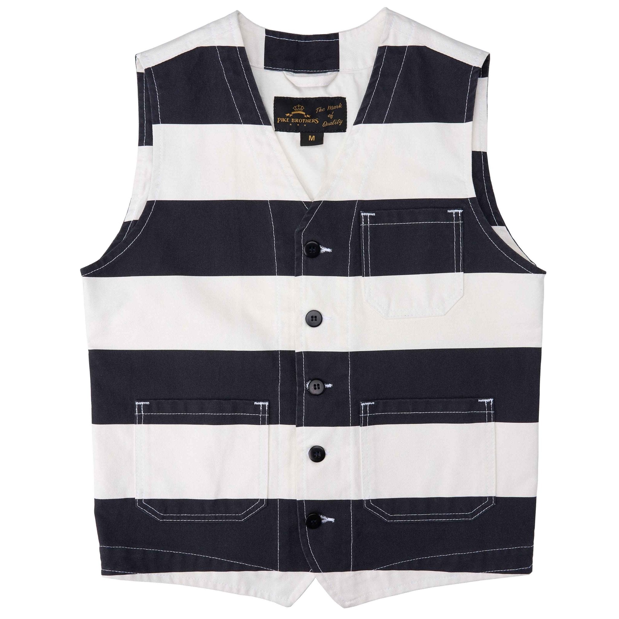 Pike Brothers1937 Roamer Vest Alcatraz WhiteVestsBritish Parts Lucerne