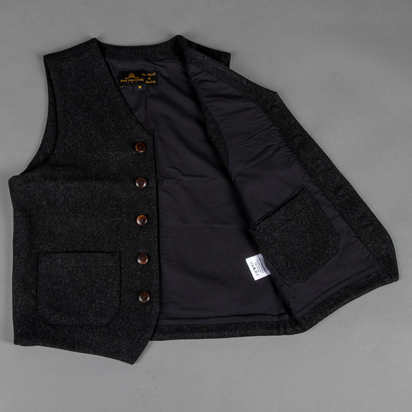 Pike Brothers1937 Roamer Vest Beaver BlackVestsBritish Parts Lucerne