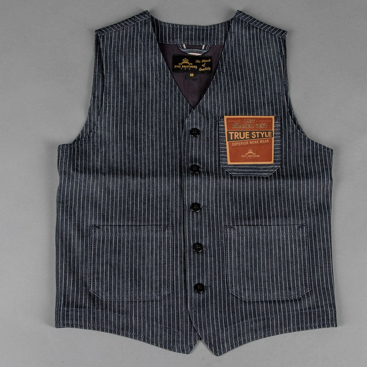 Pike Brothers1937 Roamer Vest Blue WabashVestsBritish Parts Lucerne