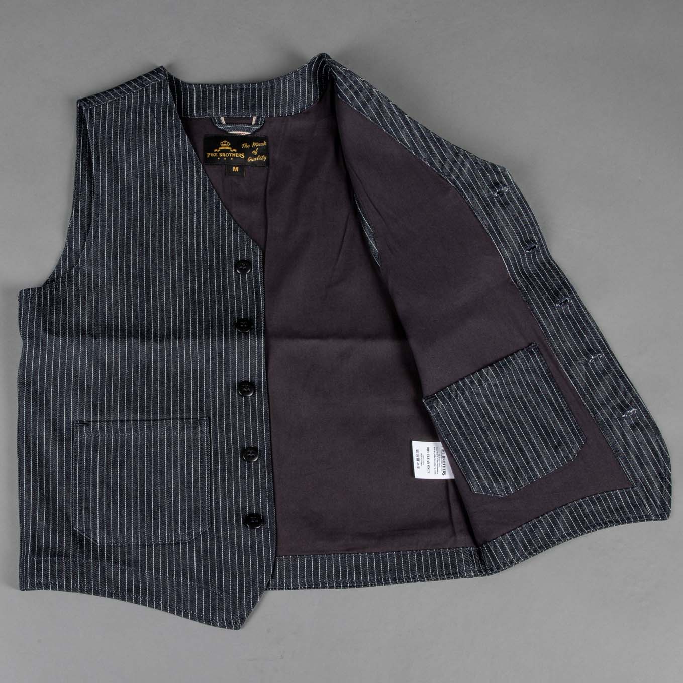 Pike Brothers1937 Roamer Vest Blue WabashVestsBritish Parts Lucerne