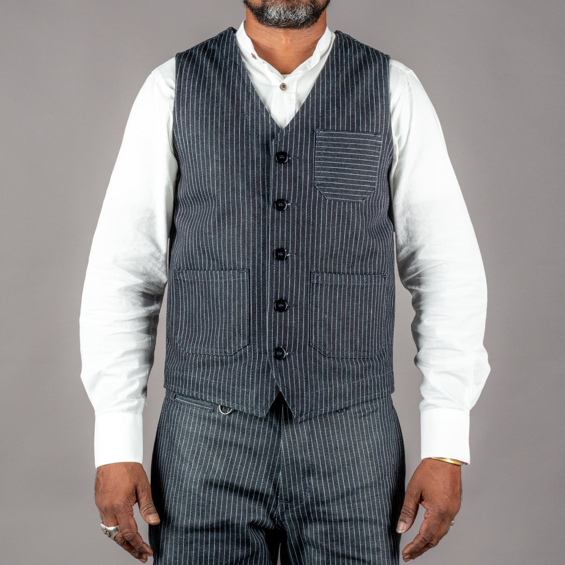 Pike Brothers1937 Roamer Vest Blue WabashVestsBritish Parts Lucerne