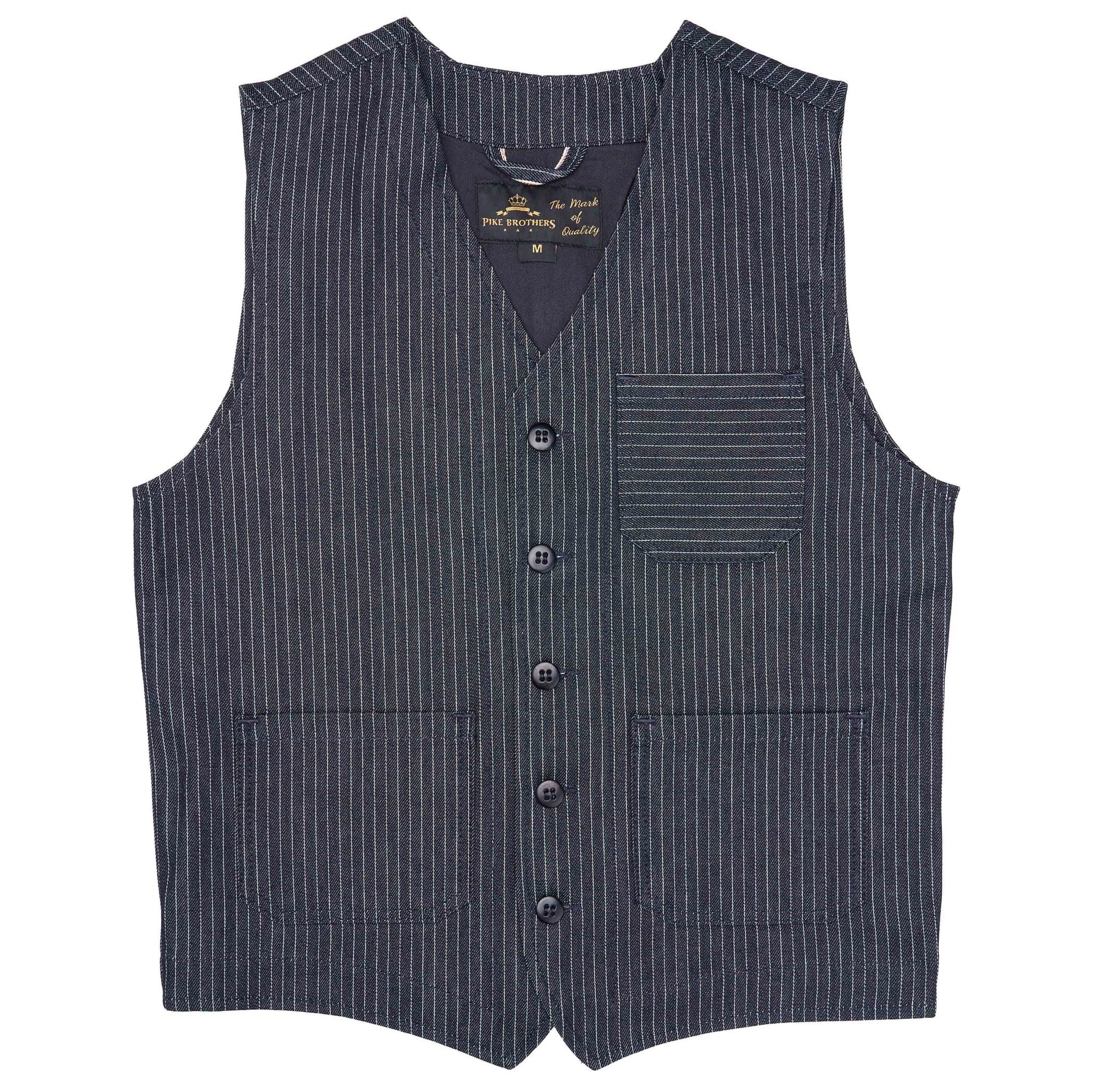 Pike Brothers1937 Roamer Vest Blue WabashVestsBritish Parts Lucerne