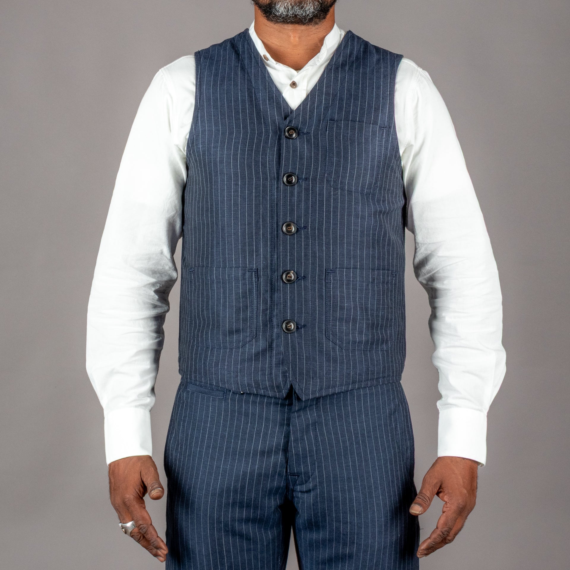 Pike Brothers1937 Roamer Vest Chicago BlueVestsBritish Parts Lucerne