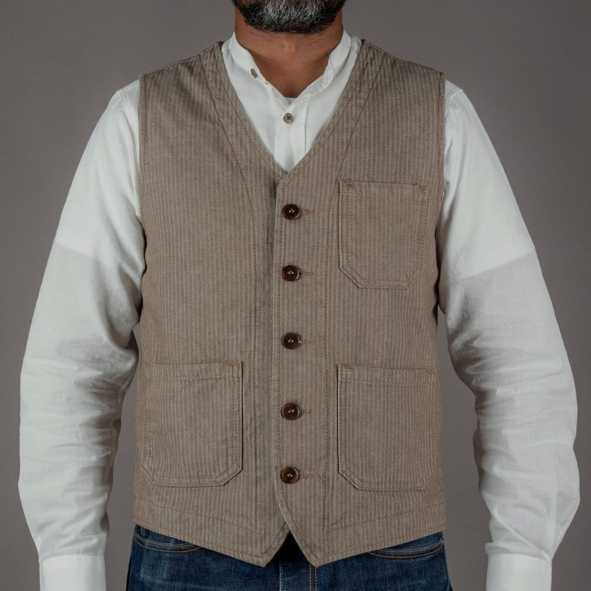 Pike Brothers1937 Roamer Vest HBT BrownVestsBritish Parts Lucerne