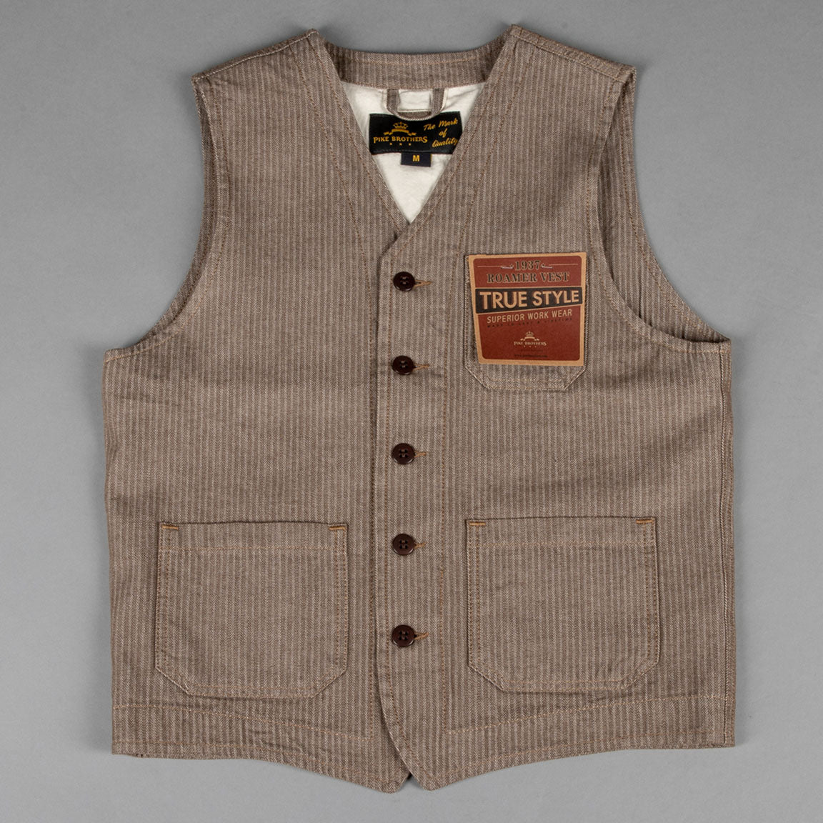 Pike Brothers1937 Roamer Vest HBT BrownVestsBritish Parts Lucerne