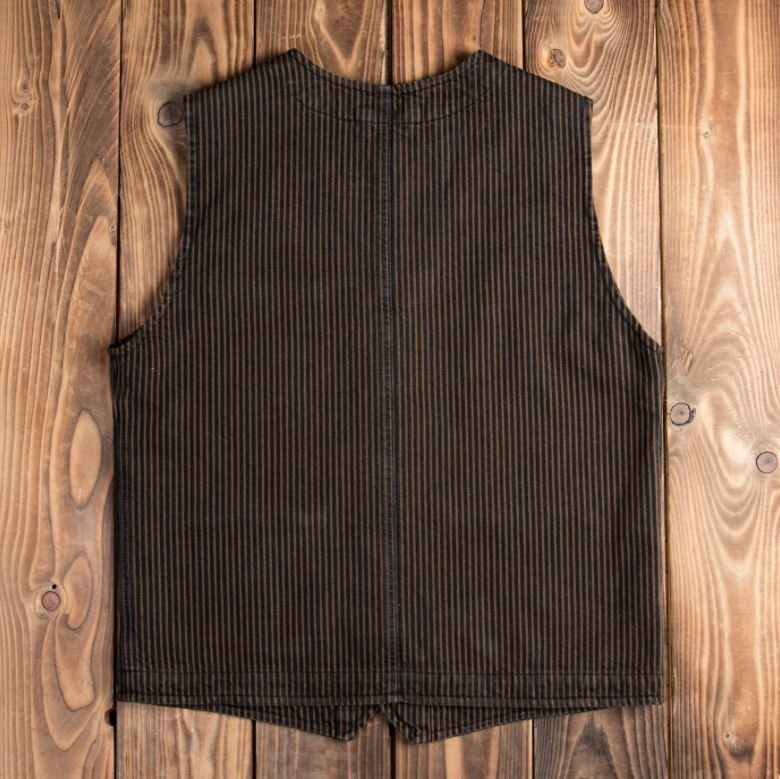 Pike Brothers1937 Roamer Vest Hickory Stripes BrownVestsBritish Parts Lucerne