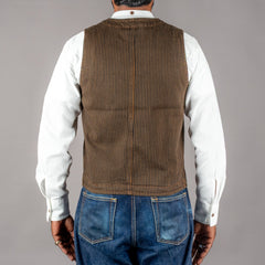 Pike Brothers1937 Roamer Vest Hickory Stripes BrownVestsBritish Parts Lucerne