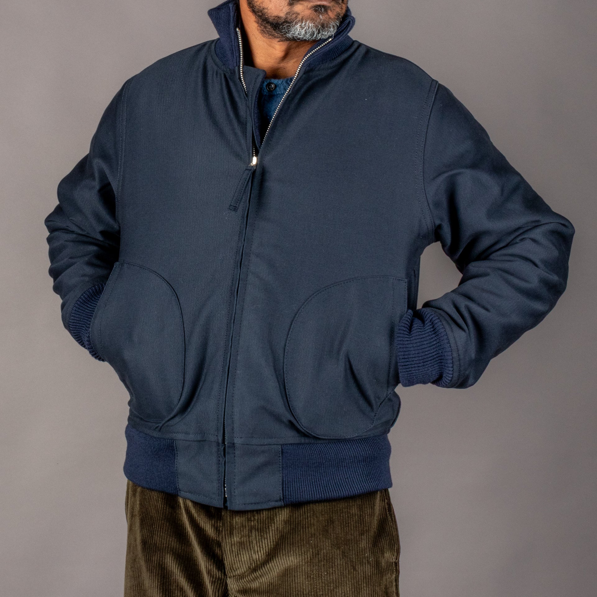 Pike Brothers1942 Deck Zip Jacket Dark BlueJacketsBritish Parts Lucerne