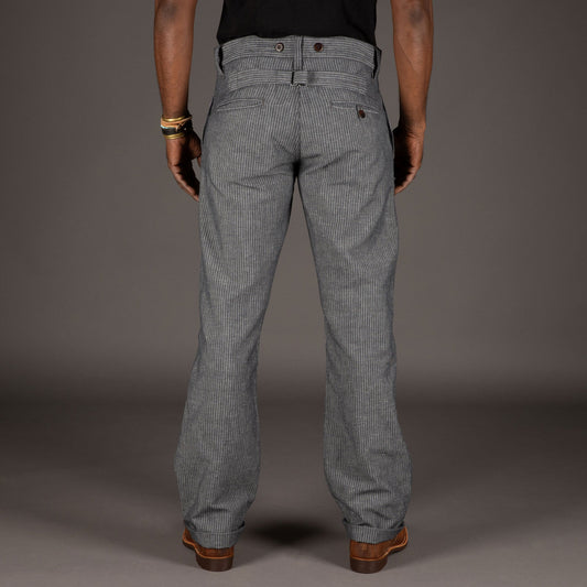 Pike Brothers1942 Hunting Pant Grey Striped LinenPantsBritish Parts Lucerne