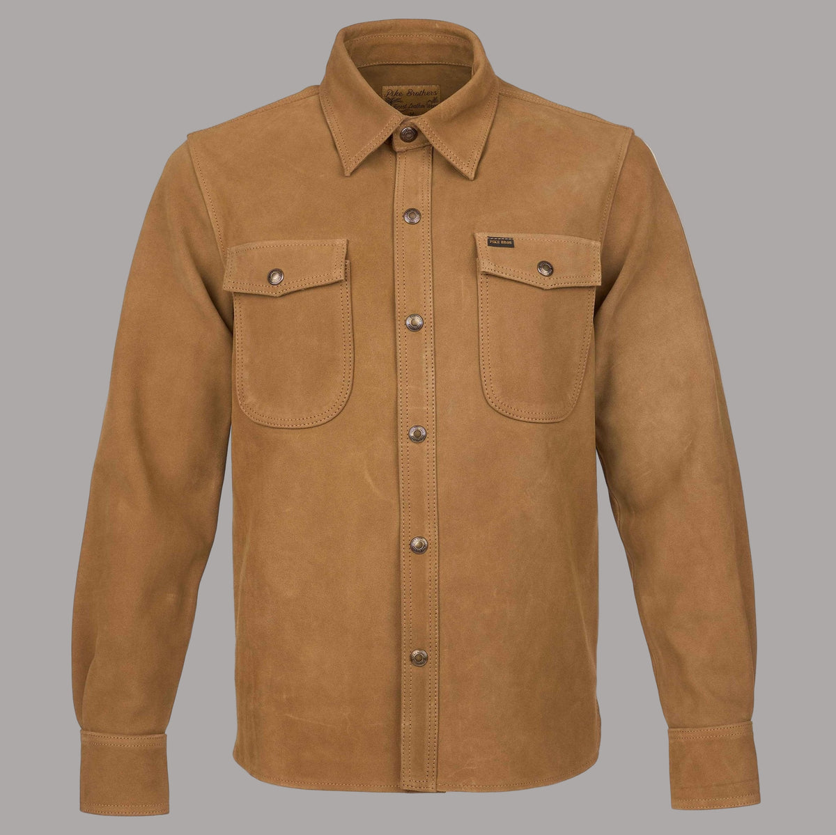 Pike Brothers 1943 CPO Leather Shirt Mulholland brown Shirt British Parts Luzern