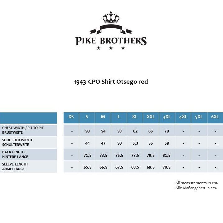 Pike Brothers1943 CPO Shirt Otsego RedShirtBritish Parts Lucerne