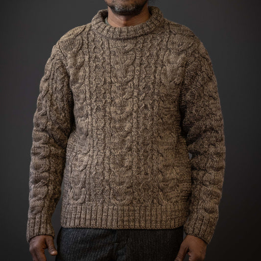 Pike Brothers1946 Mountaineer Sweater brown melangePulloverBritish Parts Lucerne