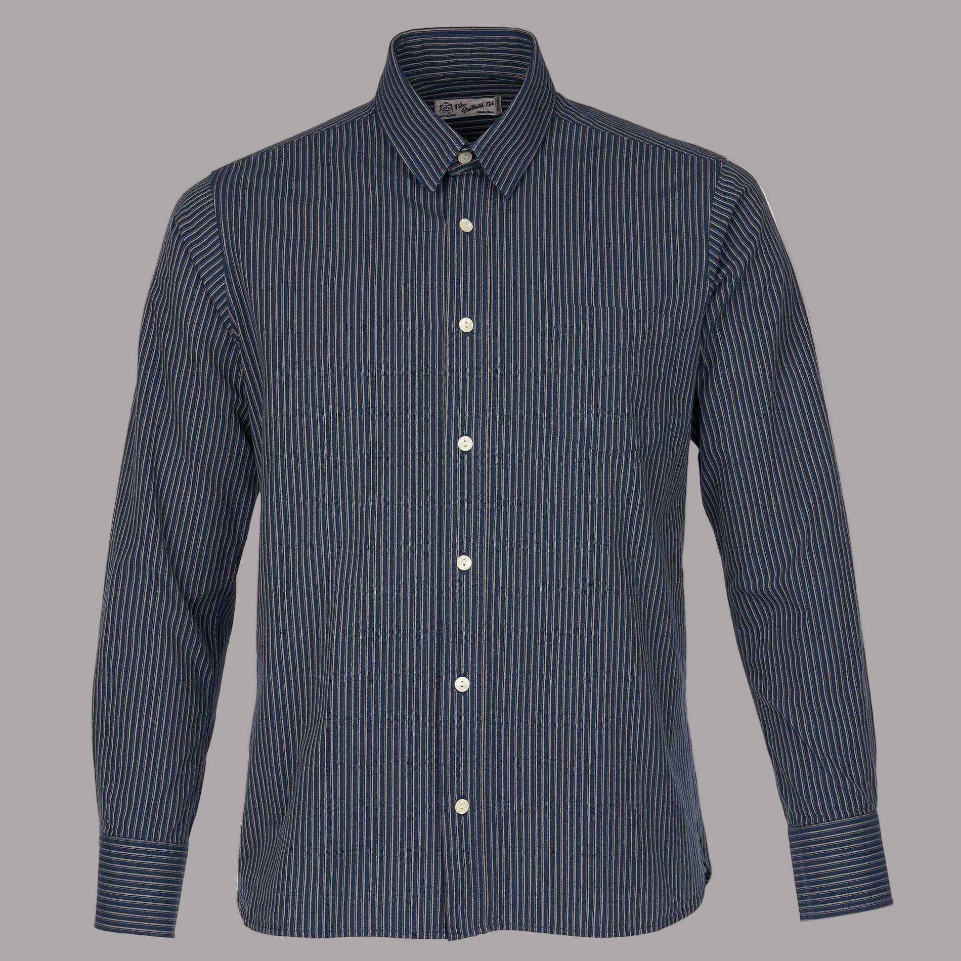 Pike Brothers1947 Albatross Shirt Lowell blueShirtBritish Parts Lucerne