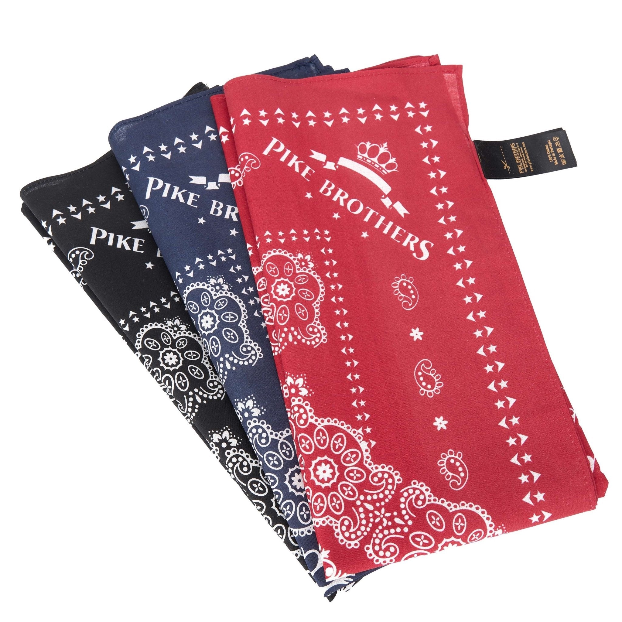 Pike Brothers1947 Logo Bandana RedScarfBritish Parts Lucerne