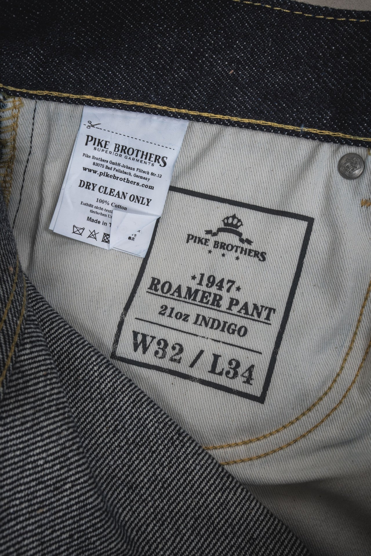 Pike Brothers1947 Roamer Pant 21oz IndigoTrousersBritish Parts Lucerne