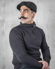 Pike Brothers1948 Troyer knitted sweater anthracitePulloverBritish Parts Lucerne