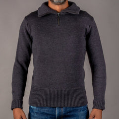 Pike Brothers1948 Troyer knitted sweater anthracitePulloverBritish Parts Lucerne