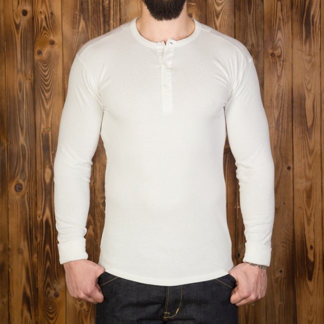 Pike Brothers1954 Utility Shirt Long Sleeve ecruHenleyBritish Parts Lucerne