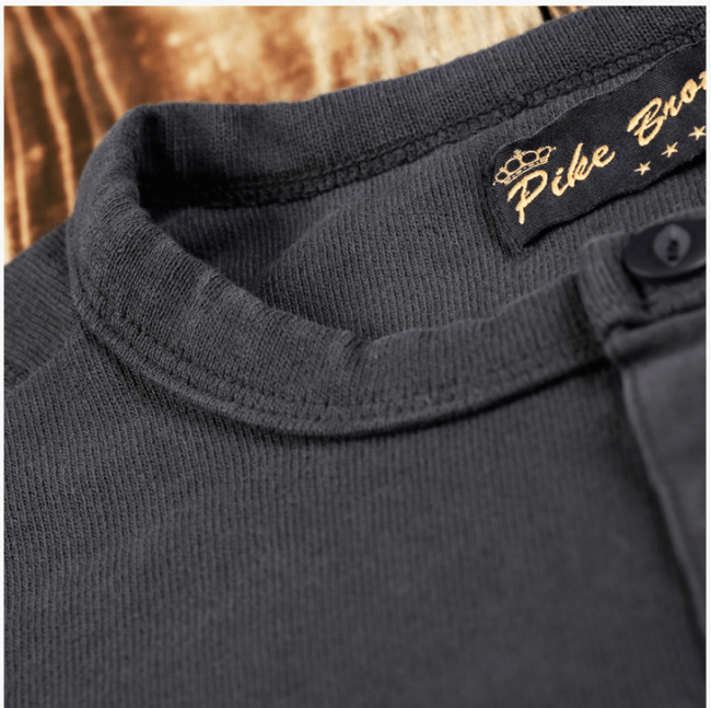 Pike Brothers1954 Utility Shirt Long Sleeve faded blackHenleyBritish Parts Lucerne