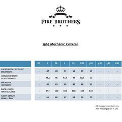 Pike Brothers1967 Mechanic Coverall 10oz IndigoBritish Parts Lucerne