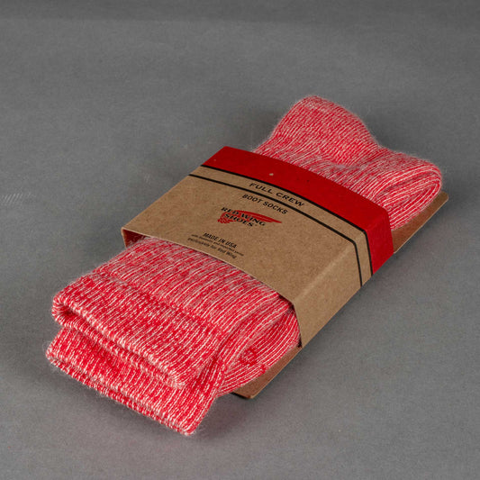 Red Wing ShoesFull crew socks made of merino wool scarletSocksBritish Parts Lucerne