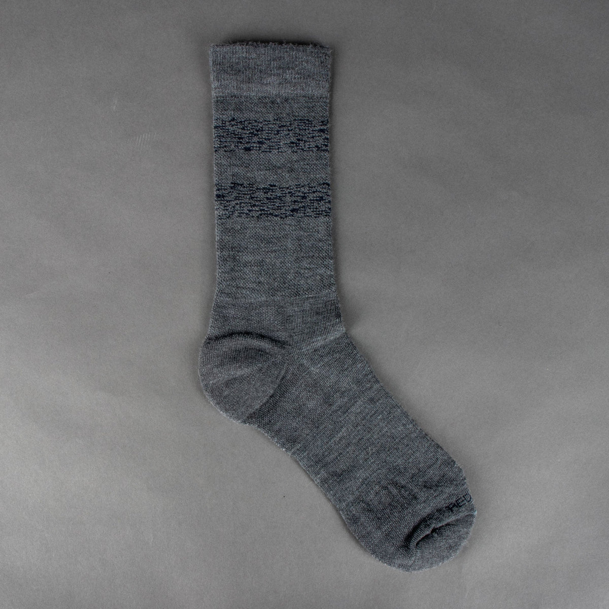 Red Wing ShoesWool Blend Striped Crew Socks Gray/NavySocksBritish Parts Lucerne