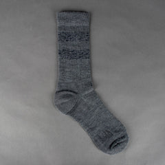 Red Wing ShoesWool Blend Striped Crew Socks Gray/NavySocksBritish Parts Lucerne