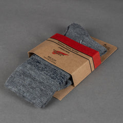 Red Wing ShoesWool Blend Striped Crew Socks Gray/NavySocksBritish Parts Lucerne