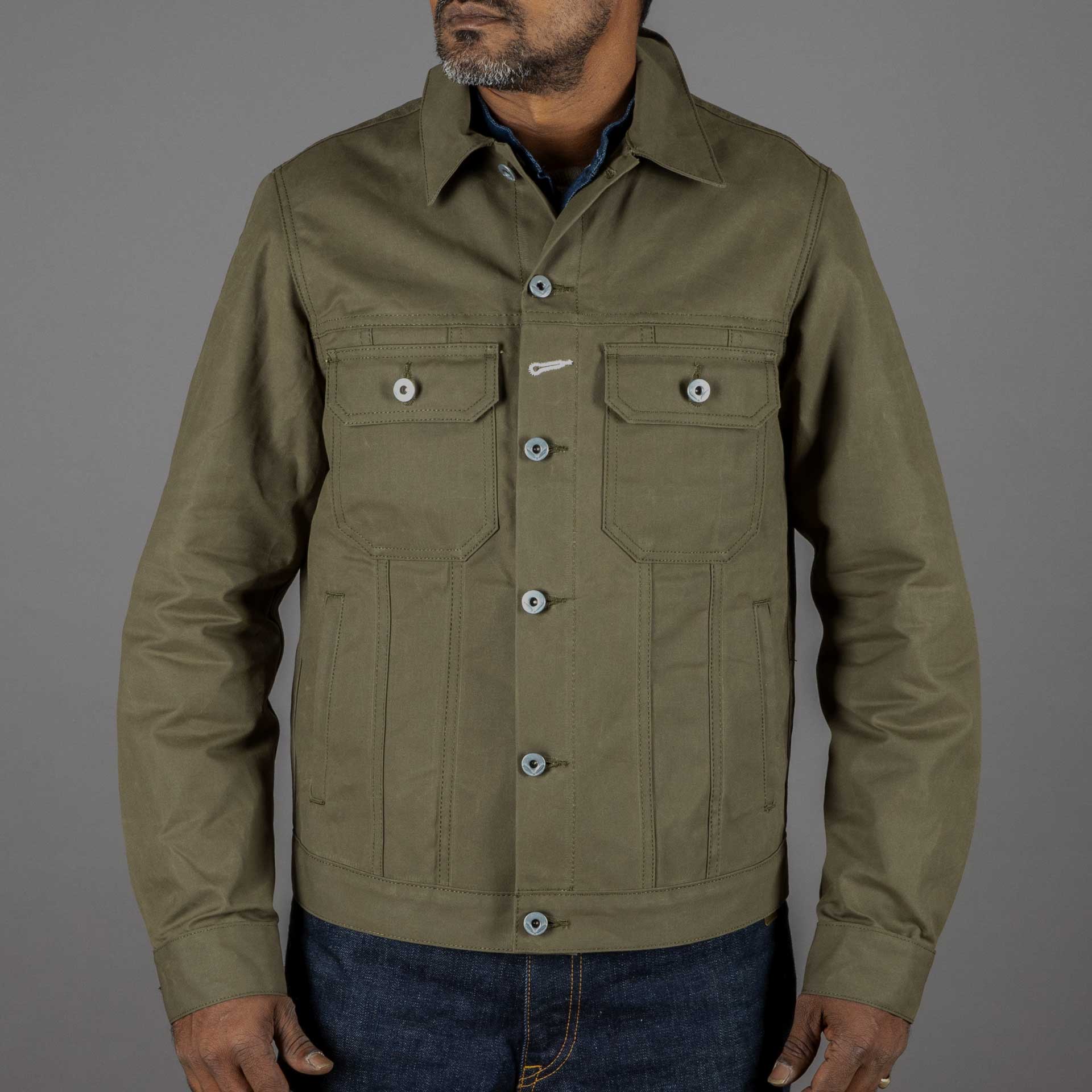 Rogue TerritoryCruiser Jacket Dry Wax Canvas OliveJacketsBritish Parts Lucerne