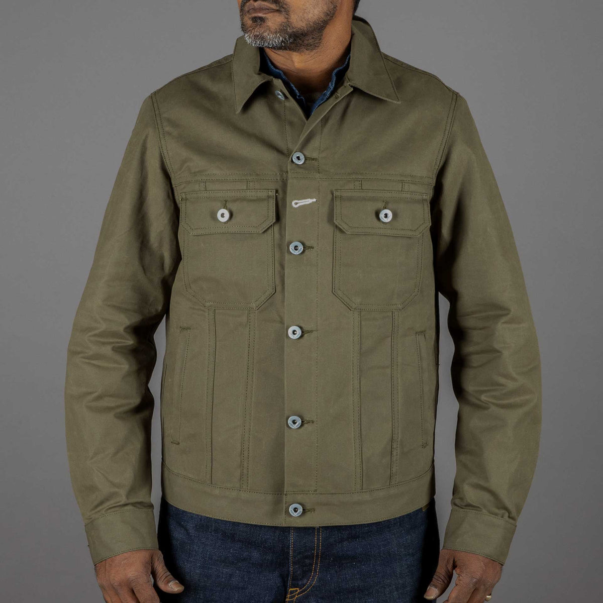 Rogue TerritoryCruiser Jacket Dry Wax Canvas OliveJacketsBritish Parts Lucerne