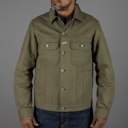 Rogue TerritoryCruiser Jacket Dry Wax Canvas OliveJacketsBritish Parts Lucerne