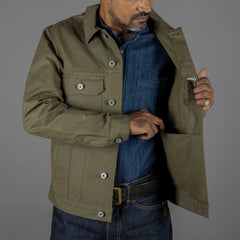 Rogue TerritoryCruiser Jacket Dry Wax Canvas OliveJacketsBritish Parts Lucerne