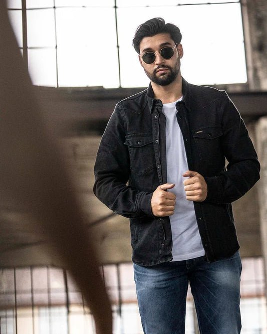 RokkerRider Shirt Light BlackMotorcycle JacketBritish Parts Lucerne