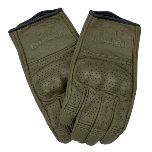 RokkerTucson motorcycle gloves perforated oliveGlovesBritish Parts Lucerne