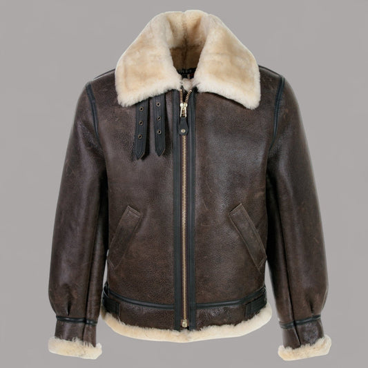 Schott NYCB - 3 Bomber leather jacket brownLeather jacketBritish Parts Luzern