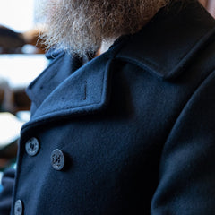Schott NYC Classic Melton Wool Navy PeacoatCoatBritish Parts Luzern