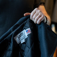 Schott NYC Classic Melton Wool Navy PeacoatCoatBritish Parts Luzern