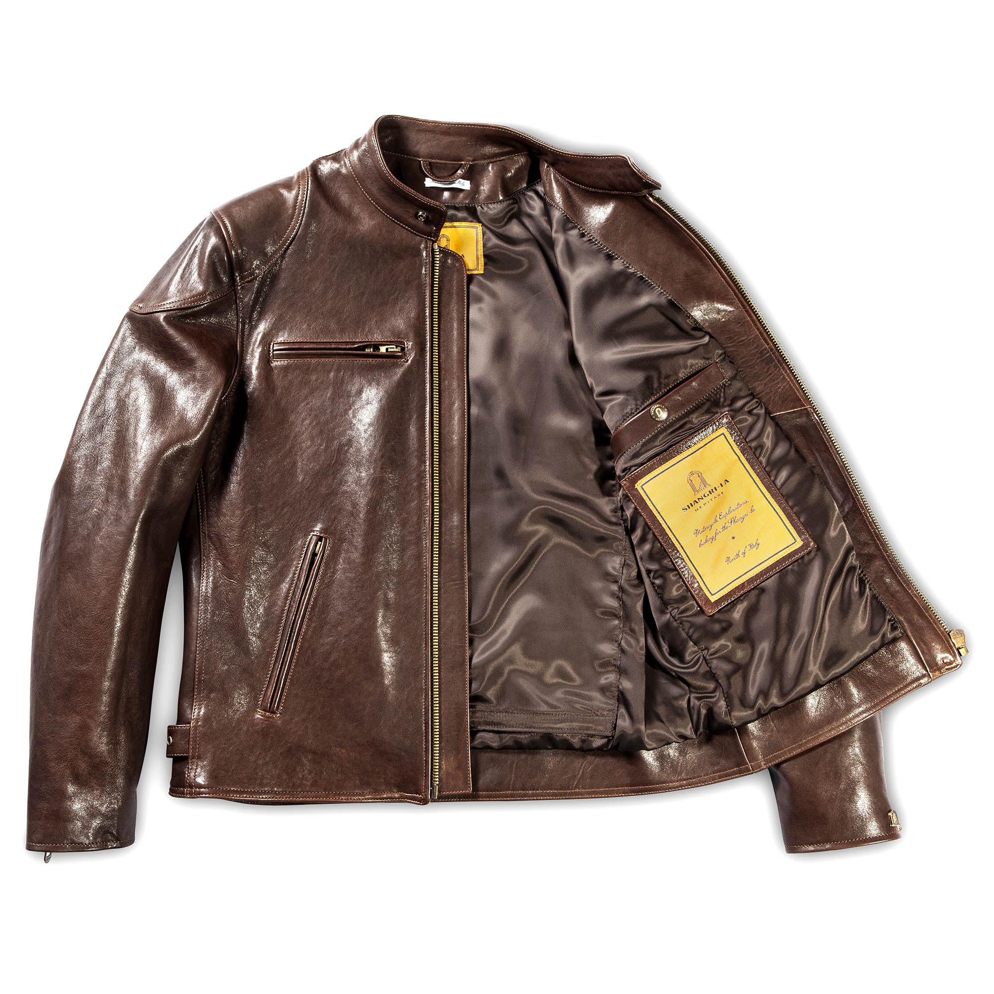 Shangri - La HeritageCafe Racer motorcycle leather jacket brownJacketsBritish Parts Lucerne