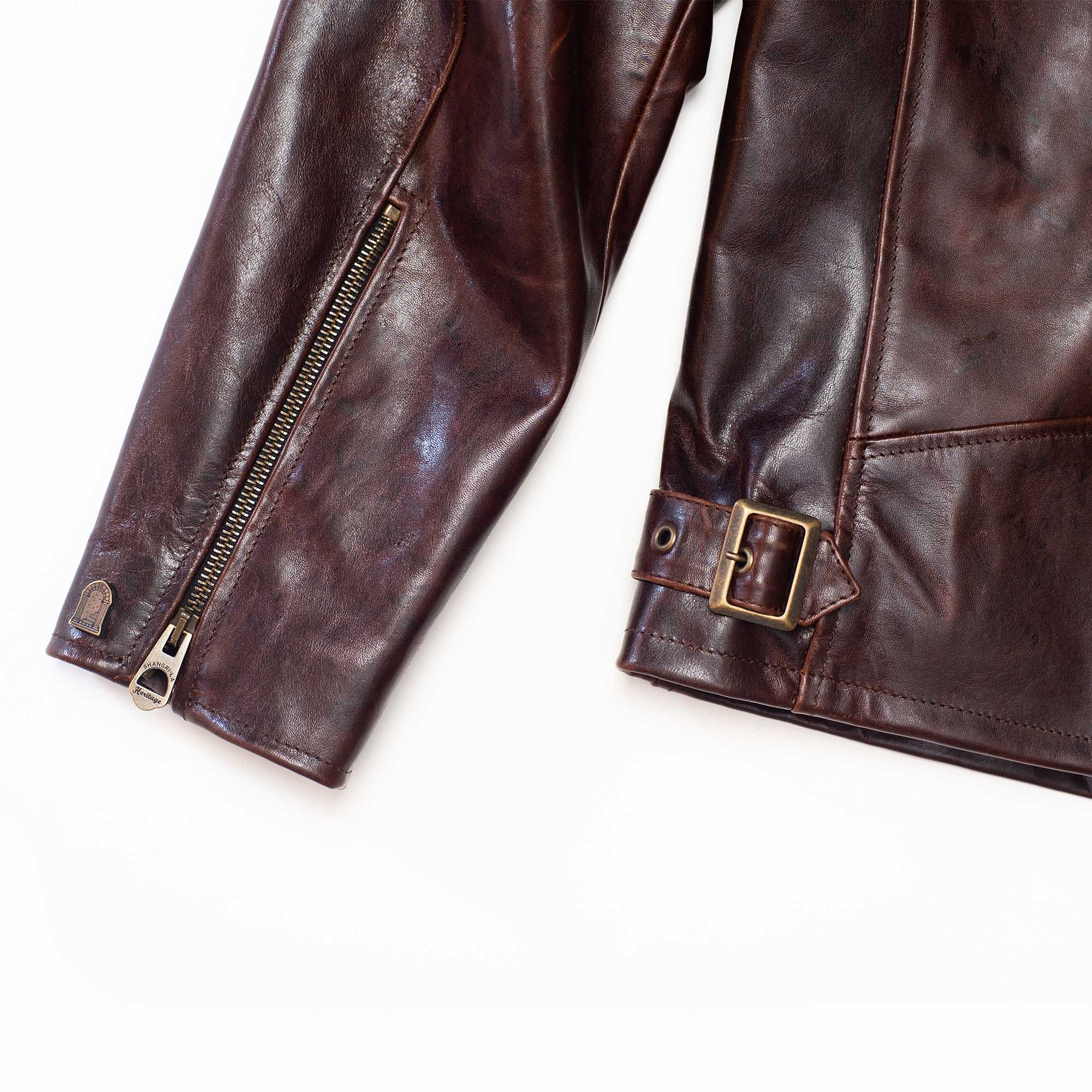 Shangri - La HeritageVarenne Horse Hide Leather Jacket WhiskeyJacketsBritish Parts Lucerne