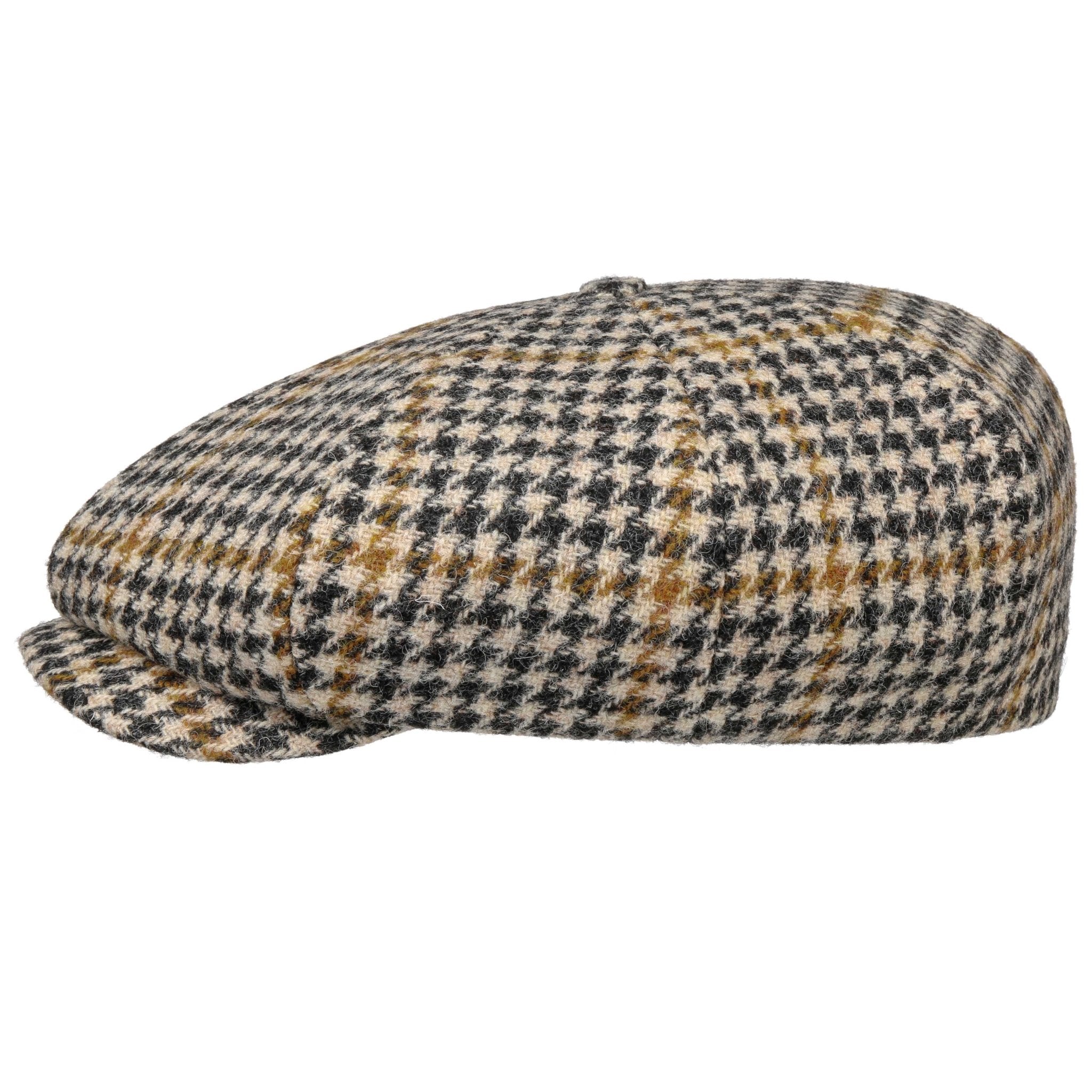 Stetson 8-Panel Flat Cap Harris Tweed Cap British Parts Lucerne