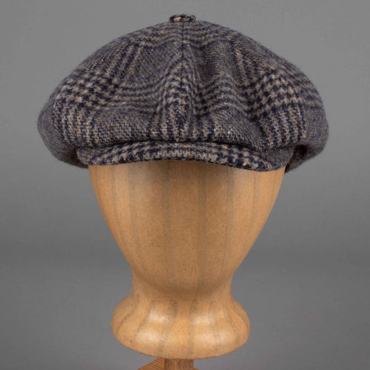 Stetson8 - Panel slider cap virgin wool check dark gray / blackCapBritish Parts Lucerne