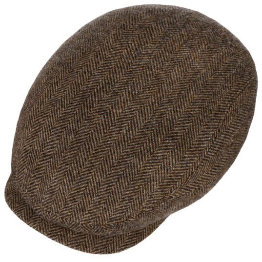 StetsonDriver Cap Virgin Wool Herringbone brown - melangeCapBritish Parts Lucerne
