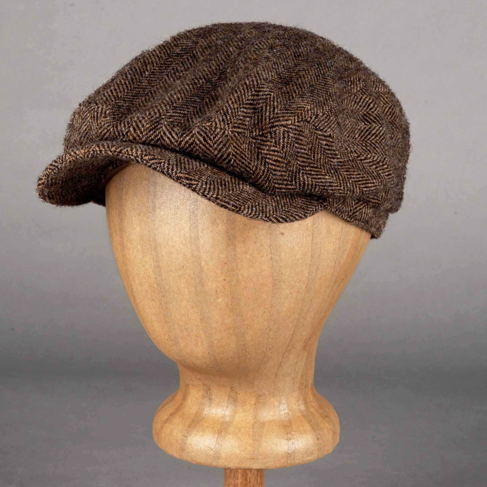 StetsonDriver Cap Virgin Wool Herringbone brown - melangeCapBritish Parts Lucerne