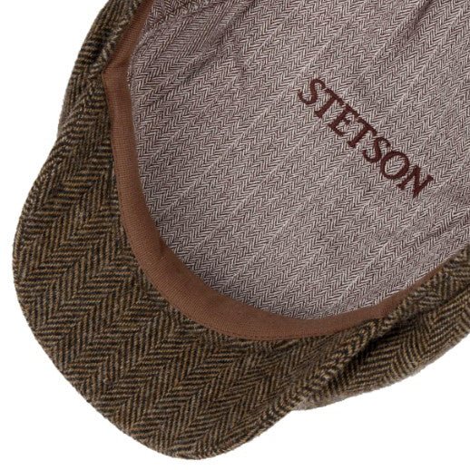 StetsonDriver Cap Virgin Wool Herringbone brown - melangeCapBritish Parts Lucerne
