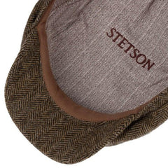 StetsonDriver Cap Virgin Wool Herringbone brown - melangeCapBritish Parts Lucerne