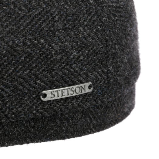 StetsonDriver Herringbone slider cap in virgin wool dark grayCapBritish Parts Lucerne